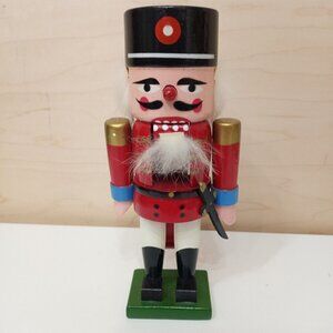 Colorful Vintage Wooden Nutcracker Toy Soldier Christmas Decoration